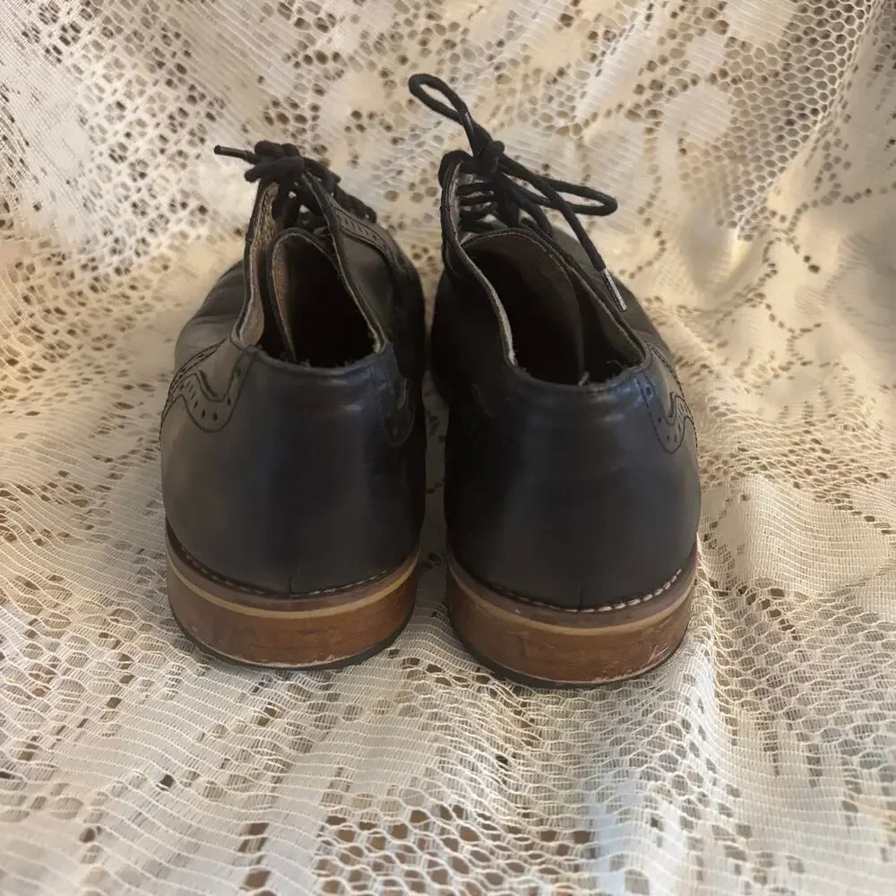 Johnston & Murphy Men's US 8.5 Black Cap-Toe Oxford Dress Shoes